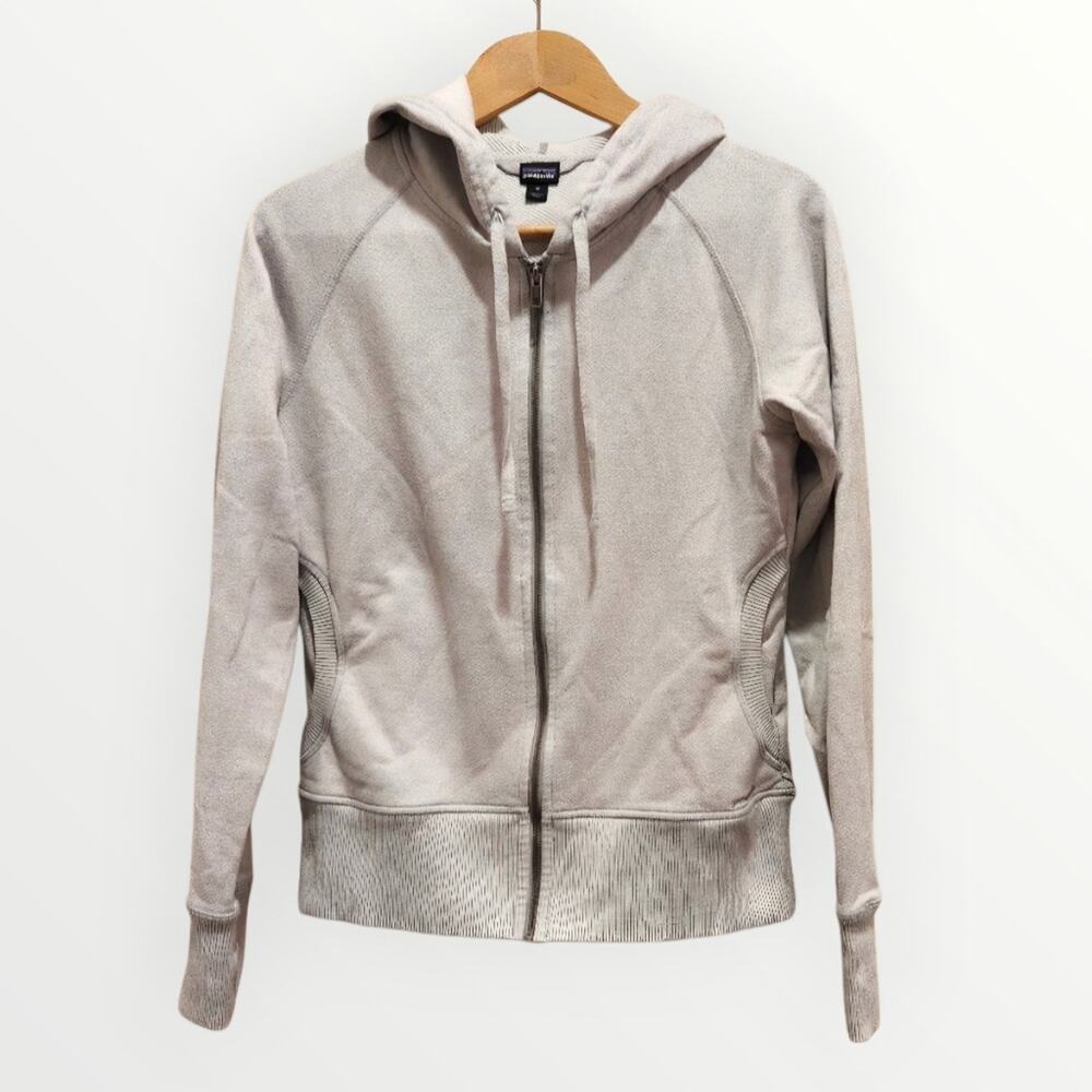 Patagonia Cloud Stack Full Zip Hoodie Women’s M Gray Organic Cotton STY54491